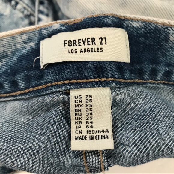 Forever 21 Zip up High Rise Acid Wash Short Shorts - Picture 4 of 8